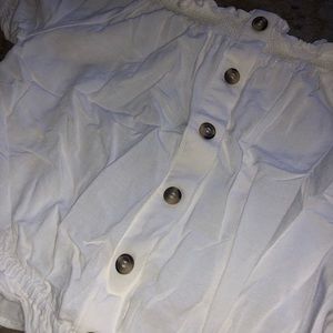 H&M Ruffle Button Up Top